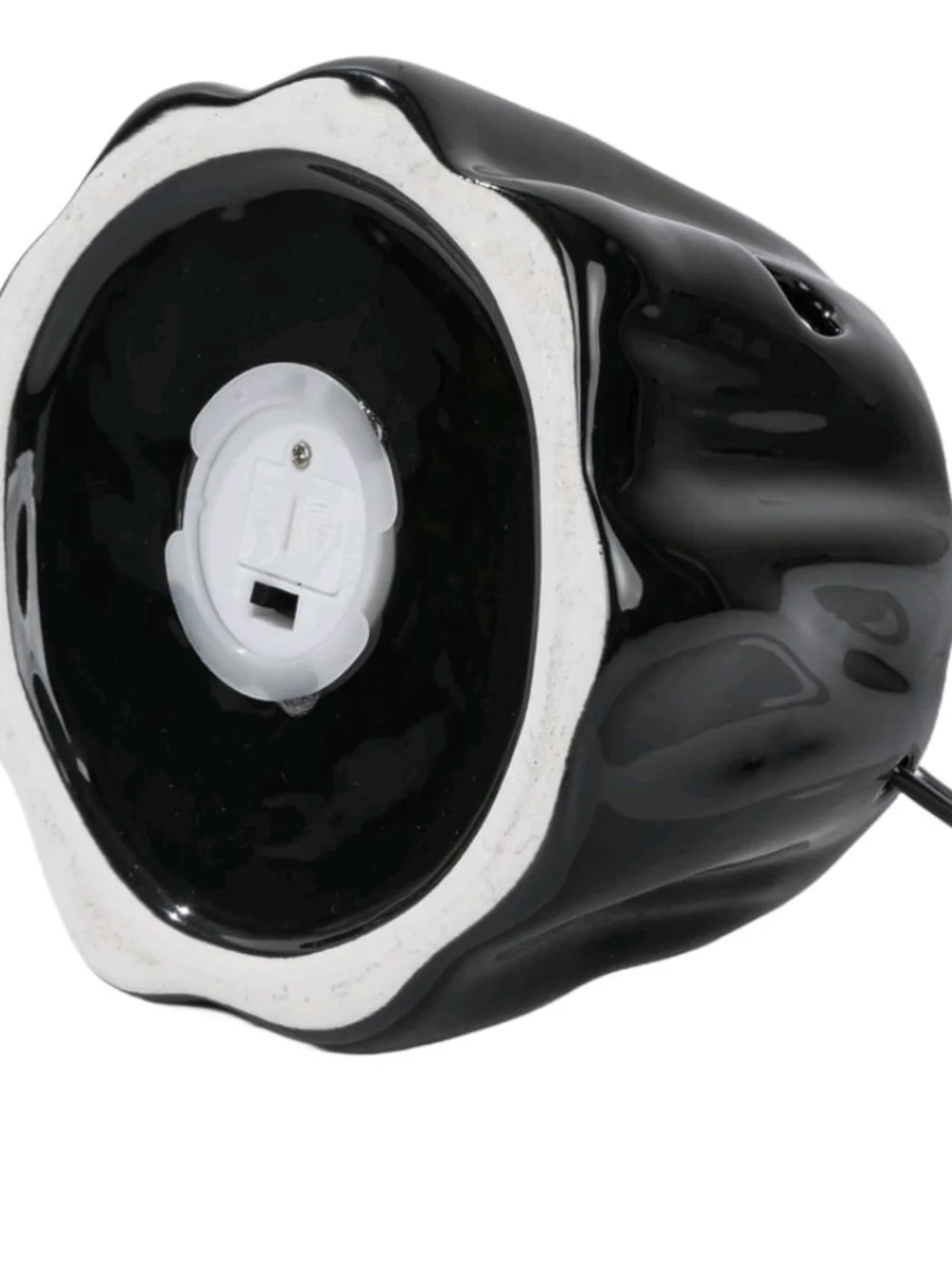 My Texas House Halloween Light-Up Ceramic Ghost Lantern Decoration, Black, 3.5